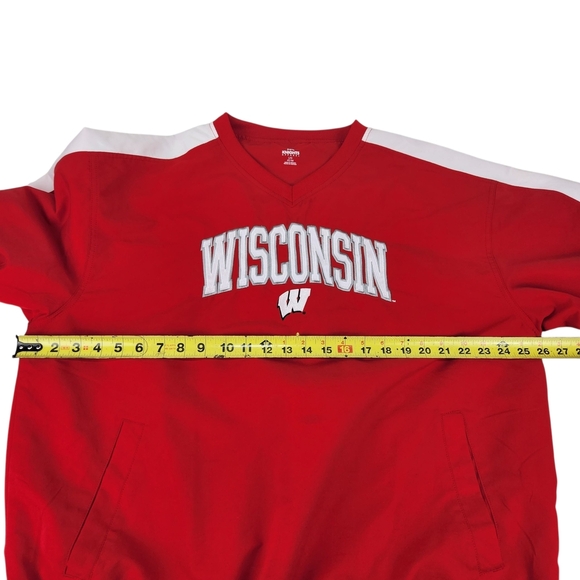 Knights Apparel Vintage Red Wisconsin Badgers Starter Sweater Jacket Large - Picture 10 of 16